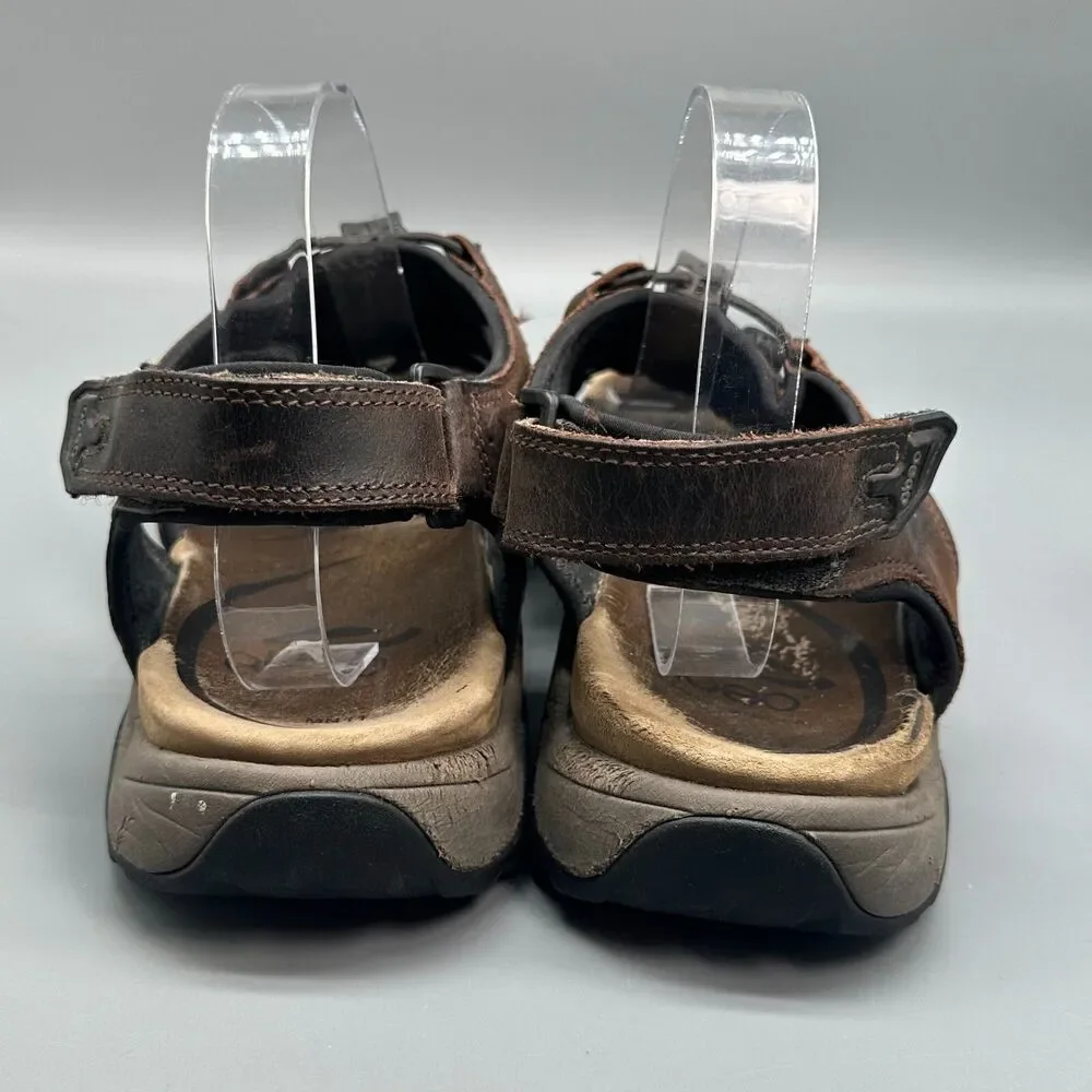Abeo Sport Anacapa Men's 11 Brown Leather Adjustable Straps Fisherman Sandals